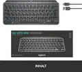 Produktbild: Logitech MX Keys Mini - Tastatur - hinterleuchtet - Bluetooth - QWERTZ - Deutsch - Graphite (920-010479)