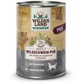 Produktbild: 6x400 g Wildes Land PUR Adult Nassfutter für Hunde - Wildschwein mit Distelöl
