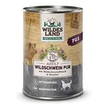 Produktbild: Wildes Land - PUR Wildschwein - 6 x 400 g - Nassfutter - Hundefutter