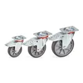 Produktbild: fetra Lenkrolle Transportrolle Rad 200 x 40 mm Tragkraft 250 kg Feststeller