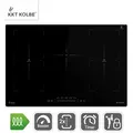 Produktbild: Induktionskochfeld 77cm autark 2 Flex-Zonen Touch Slider Booster rahmenlos, LED