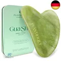 Produktbild: Gua Sha Stein von Plantifique - Natürlicher Jade Massageroller - Guasha aus