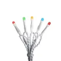 Produktbild: Konstsmide Micro LED Lichterkette, gefrostet, 120 bunte Dioden, 30V Außentrafo, weißes Kabel - 3812-502