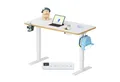 Produktbild: FLEXISPOT Schreibtisch Kinderschreibtisch Höhenverstellbar (16mm Abgerundete Tischecken, LED-Display & 3 Speichertaste), MIT 2xHaken& 1xBecherhalter, Kindersicherung