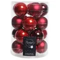 Produktbild: Weihnachtsbaumkugeln Glas Ø 6 cm 20 Stück rot emaille/matt/glänzend