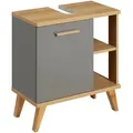 Produktbild: Xora Waschbeckenunterschrank QS 924, Grau, Eiche, Holzwerkstoff, 1 Fächer, 60.5x65.0x33.0 cm, Made in Germany, stehend, Badezimmer, Badezimmerschränke, Waschbeckenunterschränke