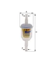 Produktbild: Kraftstofffilter Hengst H101WK Mann WK 31/2 Knecht Mahle KL 13 OF
