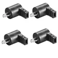 Produktbild: ✅Lautsprecherstecker Winkel Stecker Winkelstecker mit Schraubanschluss 4 Stück