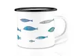 Produktbild: Ligarti Tasse Emaille Tasse – Fischschwarm