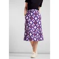 Produktbild: Jerseyrock STREET ONE, Damen, Gr. 46, lila (bellflower lila), Jersey, 88% Viskose, 12% Polyamid, bedruckt, gerade knielang, Röcke, mit Grafikmuster