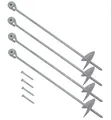 Produktbild: BURI Pfostenträger 4x Erdanker 60cm Bodenanker f Schaukel Spielturm Erdnagel Befestigungs