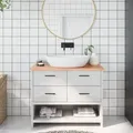 Produktbild: Waschtischplatte Hellbraun 100x30x2 Cm Massivholz Behandelt Vidaxl