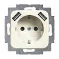 Produktbild: Busch-Jaeger 20 EUCB2USB-212 SCHUKO mit 2x USB-Anschluss Cremeweiß