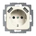 Produktbild: Busch-Jaeger 20 EUCB2USB-212 SCHUKO mit 2x USB-Anschluss Cremeweiß