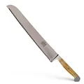 Produktbild: GÜDE Solingen - Brotmesser Linkshänder geschmiedet, 32 cm, Olivenholz, ALPHA OLIVE, Doppelkropf, Handmade Germany