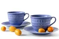 Produktbild: KONSIMO® Kaffeeservice CMIELOW SOFIA Kaffeetassen-Set, Hochwertiges Premium-Hartporzellan (4-tlg), 2 Personen, Porzellan, spülmaschinengeeignet, mikrowellengeeignet, mit eleganten Verzierungen