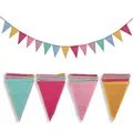 Produktbild: Wimpelkette, 4er Pack 5M Mehrfarbig Dreieck Flaggen, 15 Farben jedes Banner, ...