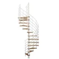 Produktbild: Minka Spindeltreppe Venezia Smart 38 - 305,5cm Geschosshöhe Buche Weiß 120cm Durchmesser