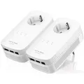 Produktbild: TP-LINK TL-PA8030P KIT AV1300 2er Kit (1300Mbit Powerline, 3xGB LAN, Steckdose)