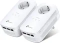 Produktbild: TP-LINK AV1200 3-Port Gigabit Passthrough Powerline Starter Kit Bridge Adapter Weiß (TL-PA8030P KIT)