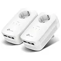 Produktbild: TP-Link Powerline Adapter Set TL-PA8030P KIT(1300Mbit/s Homeplug AV2, 2*2-MIMO, Steckdose, 6 Gigabit Ports, Plug&Play, kompatibel mit allen Powerline Adaptern, ideal für Streaming, energiesparend)weiß