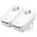Produktbild: TP-LINK TL-PA8030P KIT AV1300 2er Kit (1300Mbit Powerline, 3xGB LAN, Steckdose)