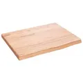 Produktbild: vidaXL Waschtischplatte, Multifunktional Arbeitsplatte mit Naturkante, Waschtischkonsole Tischplatte für Badezimmer, Holzplatte Platte, Hellbraun 40x30x2 cm Massivholz Behandelt