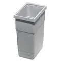 Produktbild: eins2vier Abfallsammler Höhe: 275 mm Volumen 6 Liter 210 x 140 mm alugrau 5135.11 Komposteimer Recycling-Mülleimer von SOTECH