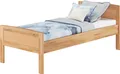 Produktbild: Seniorenbett Einzelbett 100x200 Massivholzbett Buche natur Zubehör wählbar V-60.72-10Rollrost und Matratze inkl.
