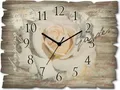 Produktbild: ARTland Holz Wanduhr Quarzuhr - schwarzer Zeiger In Buchstaben - Rose Größe: 40x30 cm