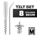 Produktbild: MAXERIO® 80 cm 8er TILT-Set Schraubfundamente Ø 60 x 2; M12