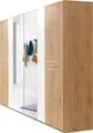 Produktbild: Kleiderschrank Drehtürenschrank Pamela 225x58x210cm plankeneiche weiß 4-türig