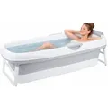 Produktbild: HelloBath® Faltbare Badewanne für Erwachsene XXL, 156x60x48cm – Erwachsene Mobile Badewanne | Badewanne für Dusche & Outdoor