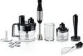 Produktbild: BOSCH Stabmixer ErgoMaster Serie 6 MSM6M673, 4 Klingen, Mixfuß Edelstahl, schwarz, 1000 W, Becher, Stampfer, Zerkleinerer groß & klein, 10 Jahre Motorgarantie