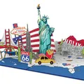 Produktbild: papercrush® Pop-Up Karte USA - Gutschein für USA Reise, Reisegutschein für Urlaub in Staaten, Geldgeschenk & Gutscheinkarte zum Geburtstag für US Städtetrip nach New York - 3D Amerika Geburtstagskarte
