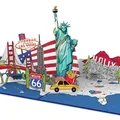 Produktbild: ® Pop Up Karte USA - Gutschein für USA Reise Reisegutschein für Urlaub in Sta...