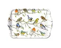 Produktbild: Tablett Birds Meeting Vogeltreffen 13x21cm Melamin Deko Home Vogel Vögel Frühling Zweige Meise Rotkehlchen Sommer