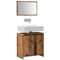 Produktbild: vidaXL 2-tlg. Badmöbel-Set Altholz-Optik Holzwerkstoff