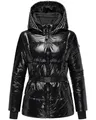 Produktbild: Navahoo Damen Winterjacke glänzende warme Steppjacke mit Taillengürtel Eisglanz 14 Black Gr. S