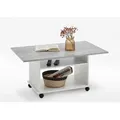 Produktbild: Couchtisch FMD, grau (betonfarben, weiß), B:100cm H:44cm T:60cm, Tische, Couchtisch, auf Rollen