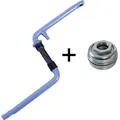 Produktbild: deTox BMX Fahrrad Kurbel 170 mm 20 Zoll Tretkurbel Fahrradkurbel einteilig Fauber silber mit US-BB Lager - Silber