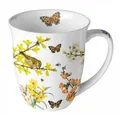 Produktbild: Ambiente Luxury Paper Products Becher Sommer Porzellan Tasse -Mug Tiere, Blumen, Frühling Kollektion, 1-tlg., Porzellan Tasse ca. 400ml, Herbst - Pflanzen Tee/Kaffee - Ideal Als Geschenk