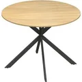 Produktbild: HOMCOM Dining Table Spanplatte Stahl 100L x 100B x 75H cm Eiche