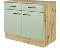 Produktbild: Flex Well Unterschrank mit Schublade und Drehtür Cara BxTxH 100 x 60 x 85 cm grü
