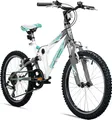 Produktbild: Bergsteiger Montreal 20 Zoll Kinderfahrrad, geeignet für 6, 7, 8, 9 Jahre, Shimano 6 Gang-Schaltung, Mountainbike mit Vollfederung, Jungen-Fahrrad, Mädchen-Fahrrad