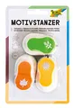Produktbild: folia 7020 - Motivstanzer, Motivlocher, 3er Set, Sonne, Ahornblatt und Farn