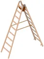 Produktbild: Layher 1038 Holzstehleiter 2x9 Sprossen Stehleiter Holzleiter Bockleiter Leiter