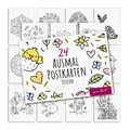 Produktbild: Ostern Postkarten zum Ausmalen 24 Stk. I DIN A6 I Kinder Erwachsene I dv_1549