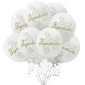 Produktbild: Oblique Unique® 10er Set Jugendweihe Luftballons – Weiße Ballons mit goldener Aufschrift – Luftballon Helium geeignet – Perfekte Deko für Jugendweihe Feier, Party, Tischdeko, Raumdekoration