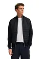 Produktbild: bugatti Herren Sweatjacke Modern Fit Reißverschluss Basic Stehkragen Material-Mix Steppfront
